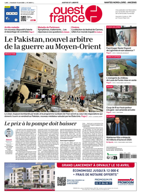 Cover of Ouest France (Nantes Nord-Loire - Ancenis)