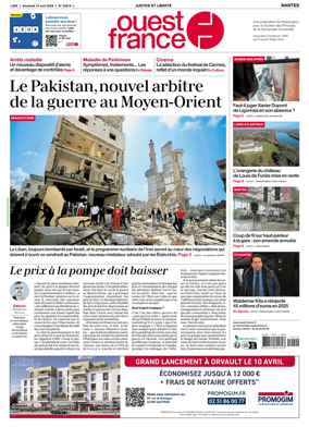 Cover of Ouest France (Nantes)