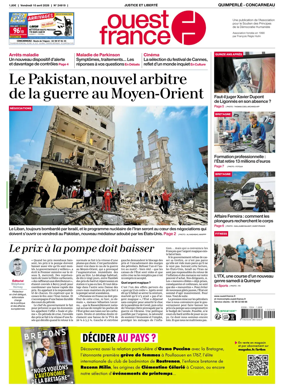 Cover of Ouest-France (Quimperle Concarneau)