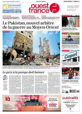 Cover of Ouest-France (Saint-Brieuc Lamballe)