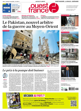 Cover of Ouest France (Saint-Nazaire La Baule Guerande)