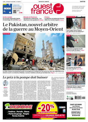 Cover of Ouest France (Sarthe)