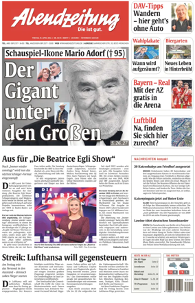 Cover of Abendzeitung Munchen