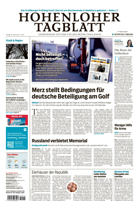 Cover of Hohenloher Tagblatt