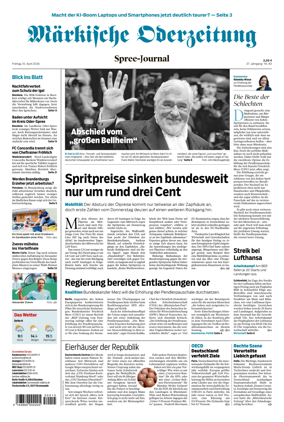 Cover of Markische Oderzeitung Spree-Journal
