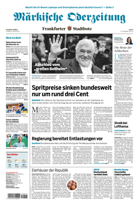 Cover of Markische Oderzeitung Frankfurt (Oder)