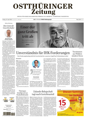 Cover of Ostthuringer Zeitung (Posneck)