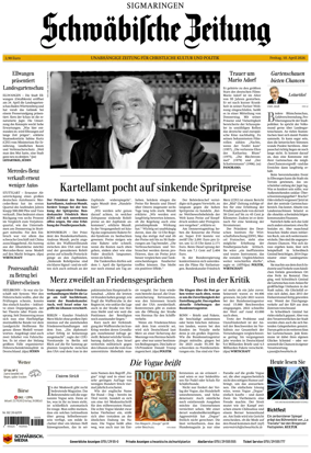 Cover of Schwabische Zeitung (Sigmaringen)