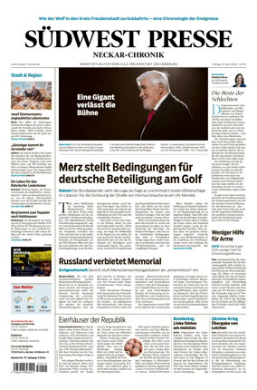 Cover of SUDWEST PRESSE - Neckar-Chronik