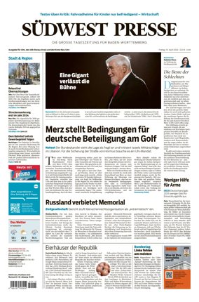 Cover of Sudwest Presse