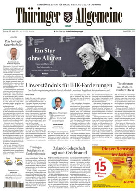 Cover of Thuringer Allgemeine (Erfurt)
