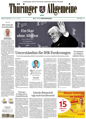 Cover of Thuringer Allgemeine (Gotha)