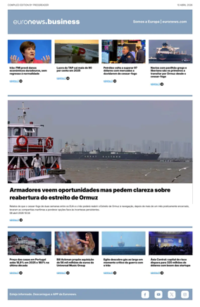 Cover of Euronews Business (Portuguese)