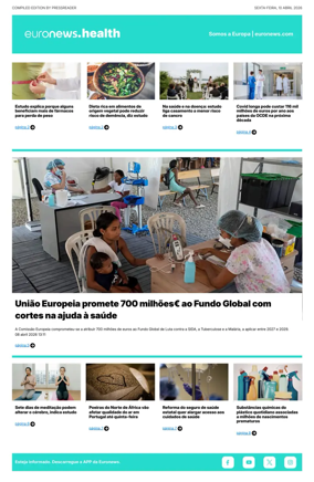 Cover of Euronews Health (Portuguese)
