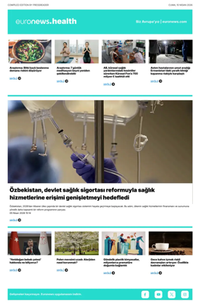 Cover of Euronews Health (Turkish) Compiled Edition
