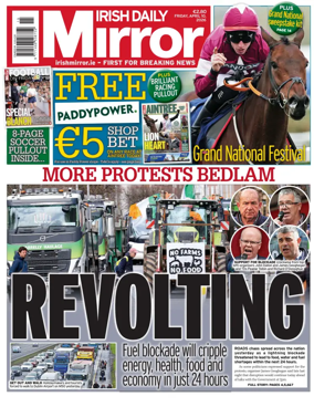 Cover of Irish Daily Mirror