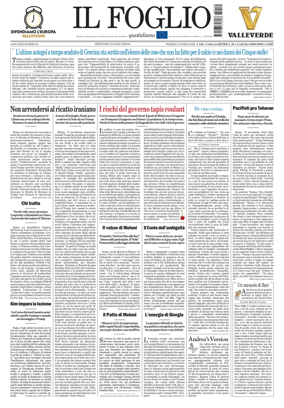 Cover of Il Foglio Quotidiano