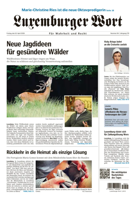 Cover of Luxemburger Wort