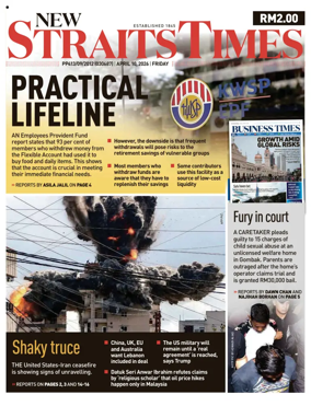 Cover of New Straits Times