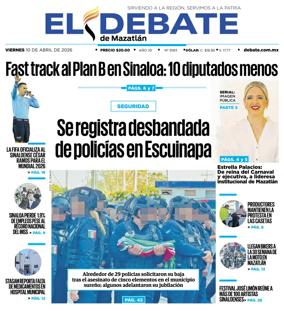 Cover of El Debate de Mazatlan