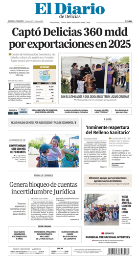 Cover of El Diario de Delicias