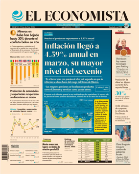 Cover of El Economista (Mexico)