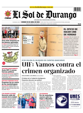 Cover of El Sol de Durango