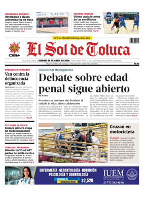 Cover of El Sol de Toluca