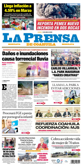 Cover of La Prensa de Coahuila