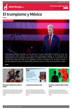 Cover of Sin Embargo Opinion