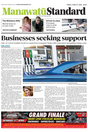 Cover of Manawatu Standard