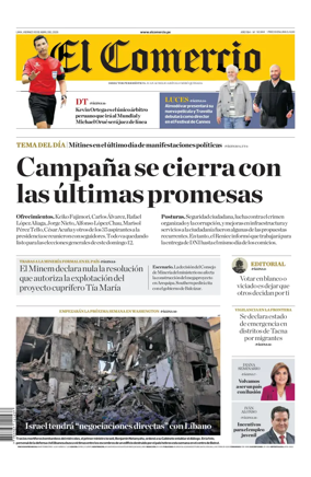 Cover of Diario El Comercio