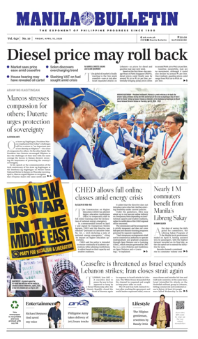 Cover of Manila Bulletin