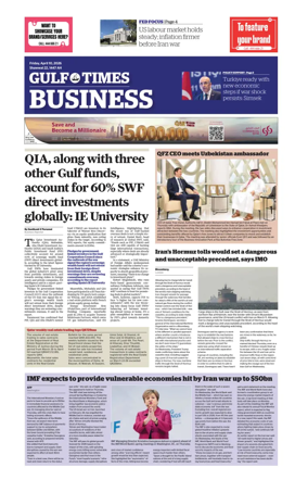 Cover of Gulf Times Business