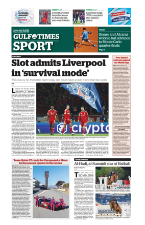 Cover of Gulf Times Sport