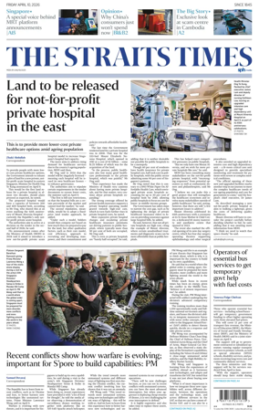 Cover of The Straits Times