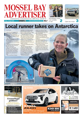 Cover of Mossel Bay Advertiser