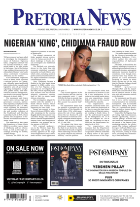 Cover of Pretoria News