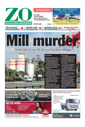 Cover of Zululand Observer - Weekender