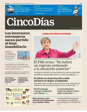 Cover of Cinco Dias