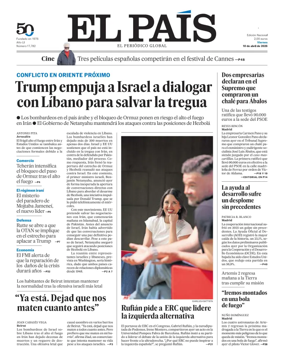 Cover of EL PAIS Euskadi