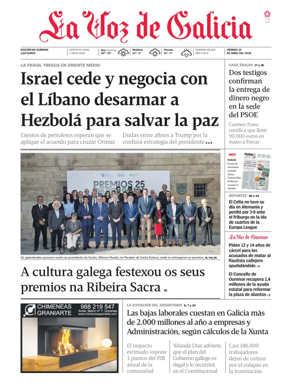 Cover of La Voz de Galicia (Ourense)