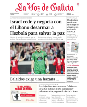 Cover of La Voz de Galicia (Pontevedra)