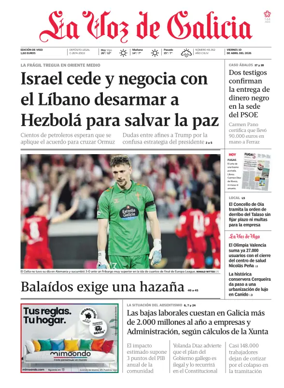 Cover of La Voz de Galicia (Vigo)