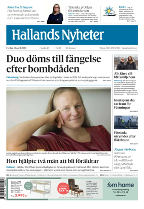 Cover of Hallands Nyheter