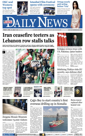 Cover of Hurriyet Daily News & Economic Review