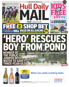 Cover of Hull Daily Mail