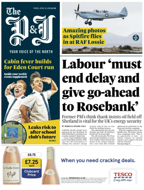 Cover of The Press and Journal (Inverness Highlands and Islands)