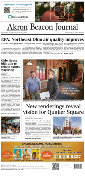 Cover of Akron Beacon Journal