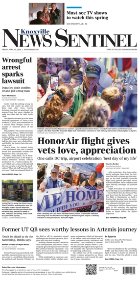 Cover of Knoxville News Sentinel